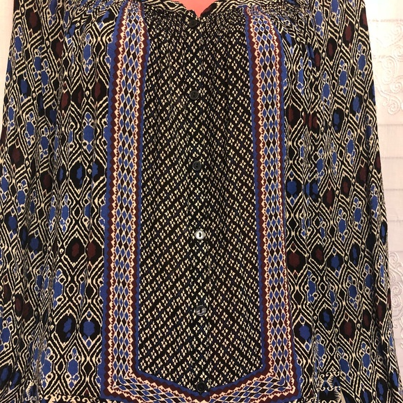 Lucky Brand | Gypsy Ikat Top | Size L - Picture 4 of 8